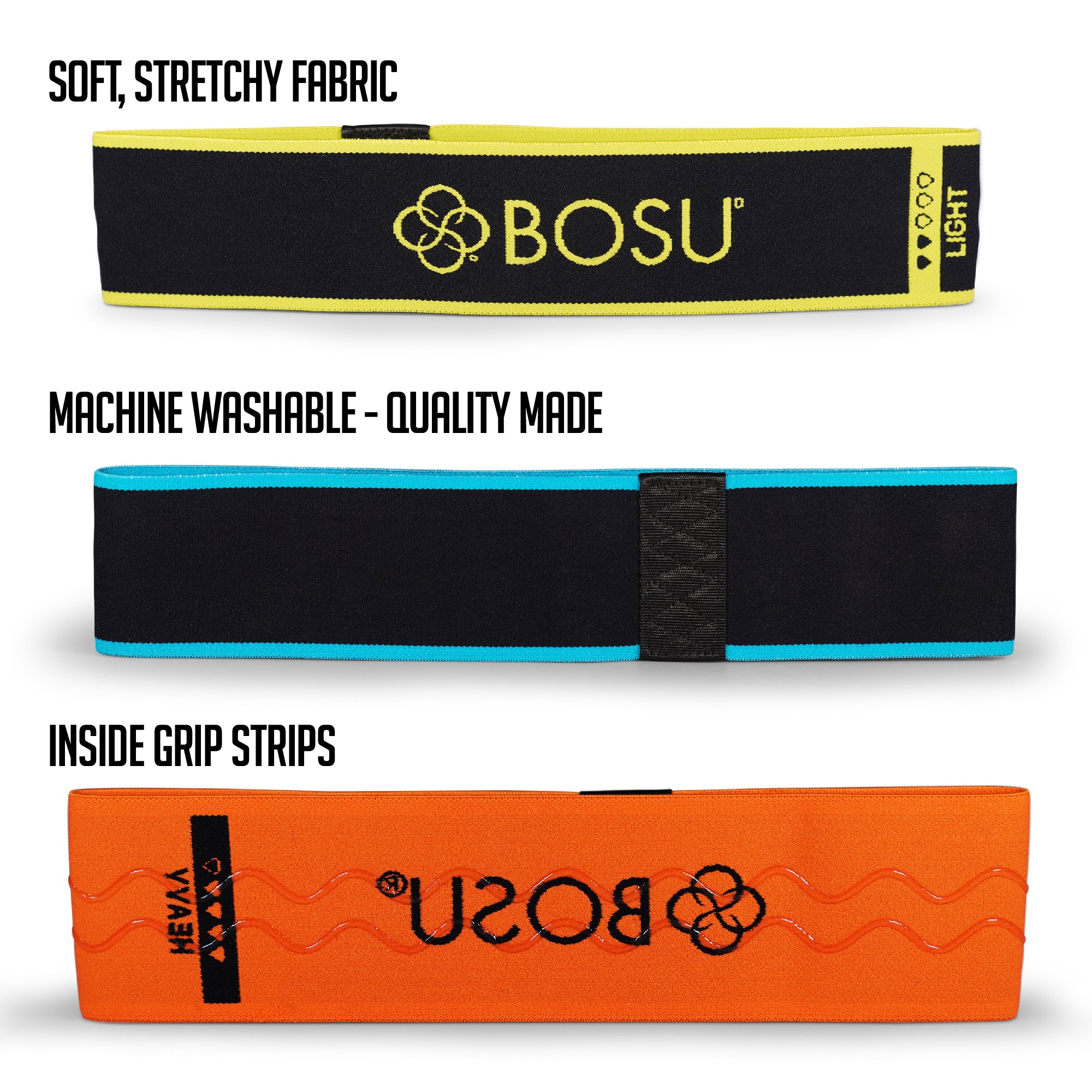 BOSU®  Fabric Resistance Bands (3 Pack)