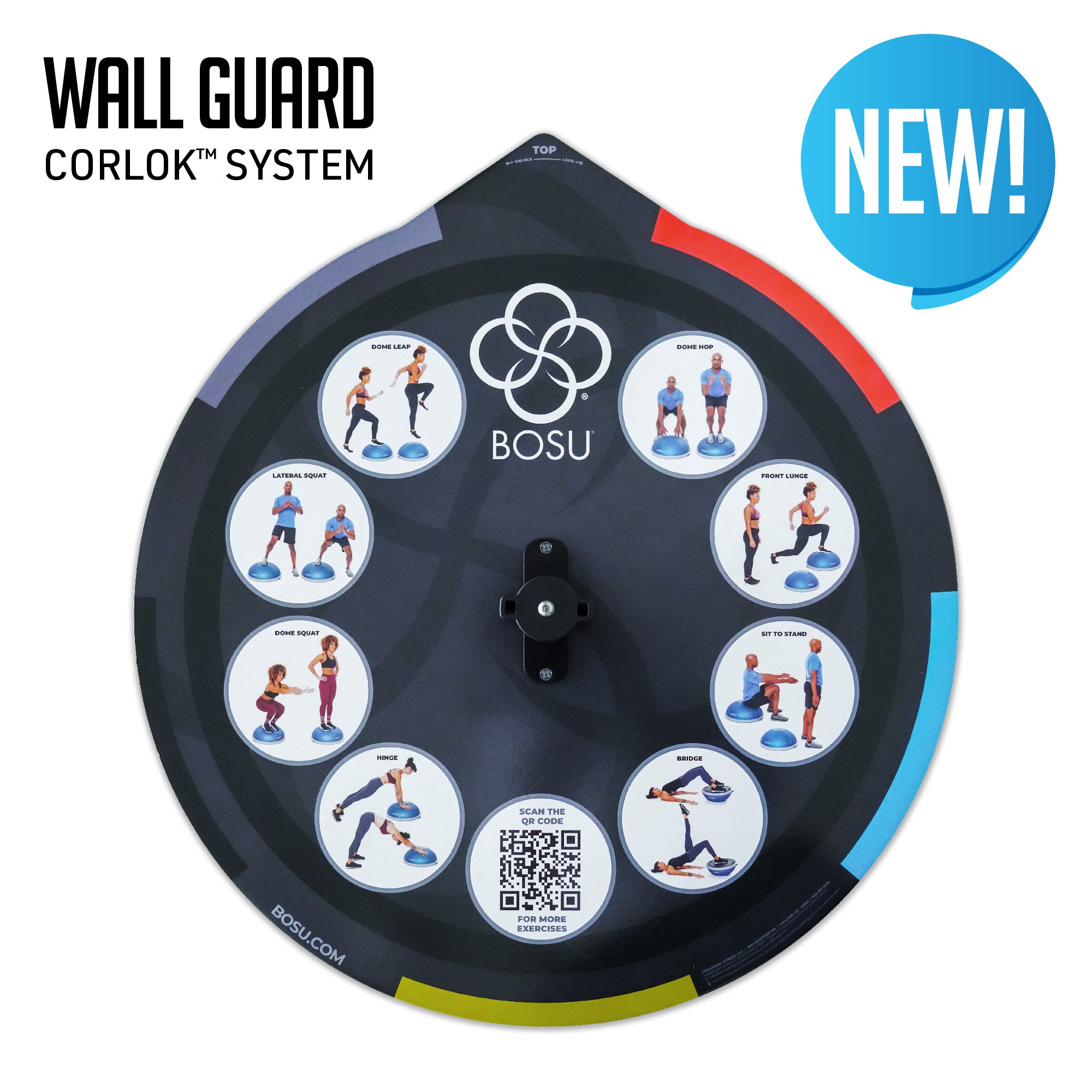 BOSU®  CorLok™ Balance Trainer with Wall Mount